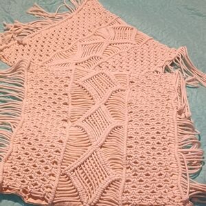 Handcrafted Cream Macrame Pillow Cover
